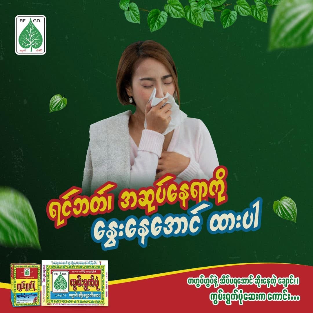 KYP ကွမ်းရွက်ပုံ (ချောင်းဆိုး ပျောက်ဆေး အထုတ်)