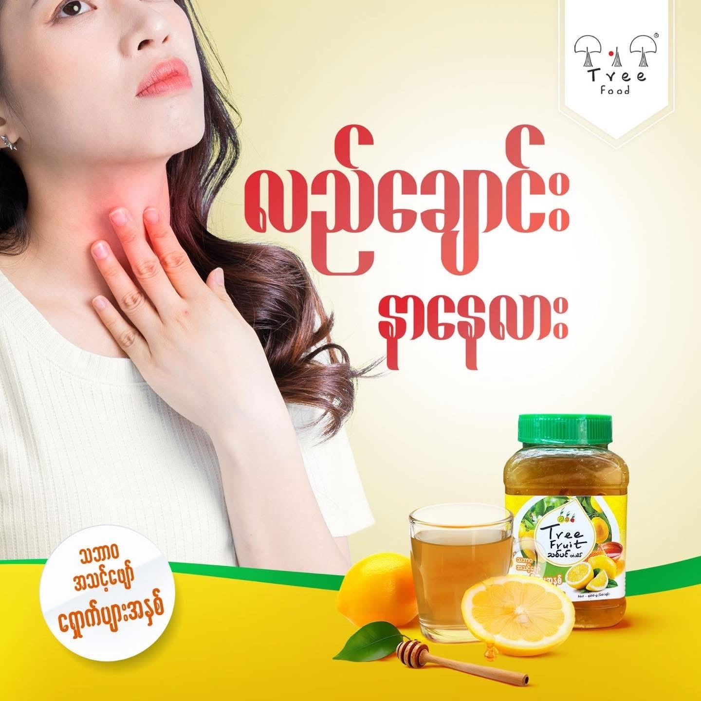 Tree Food သဘာဝ အသင့်ဖျော် ရှောက်ပျားအနှစ် 600g (ဘူးကြီး)