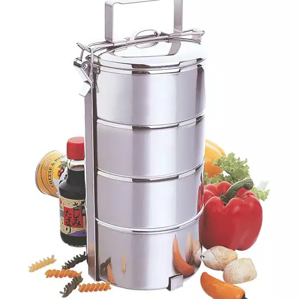 Zebra Food Carrier 16cmx4 (၄ ဆင့် စတီးချိုင့်)
