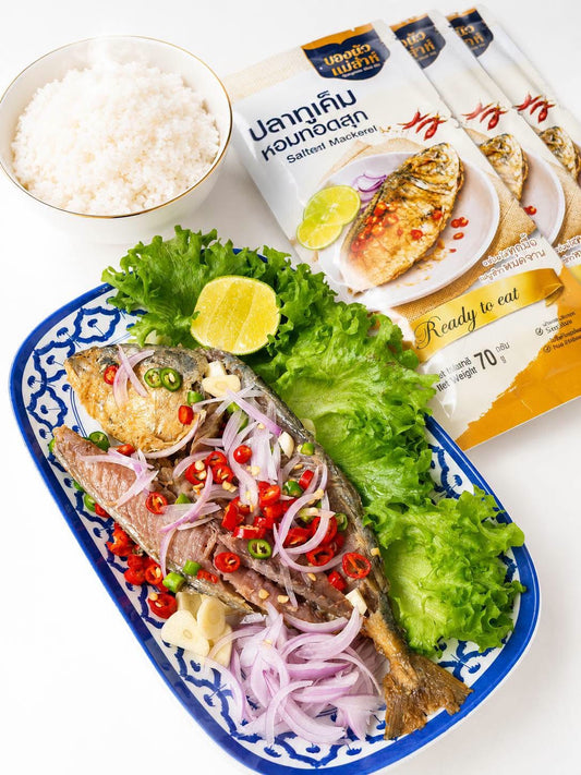 Fried Salted Mackerel (ငါးကွမ်းရှပ်ကြော်) 70g