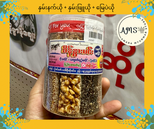 SNM စိန်နွားမင်း မြေပဲယို နှမ်းယို 400g