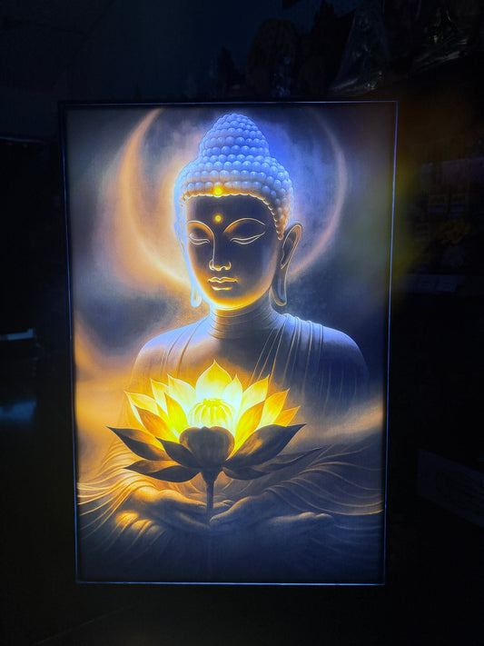 BD ဘုရားပုံတော် / ဗုဒ္ဓပုံတော် (L16*H24 Inches) မီးပါ