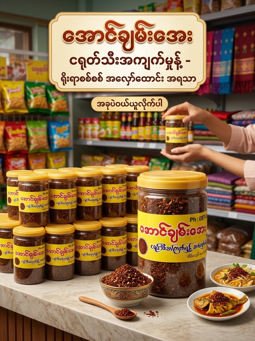 ACA အောင်ချမ်းအေး ငရုတ်သီးအကျက်မှုန့် အလှော်ထောင်း 250g