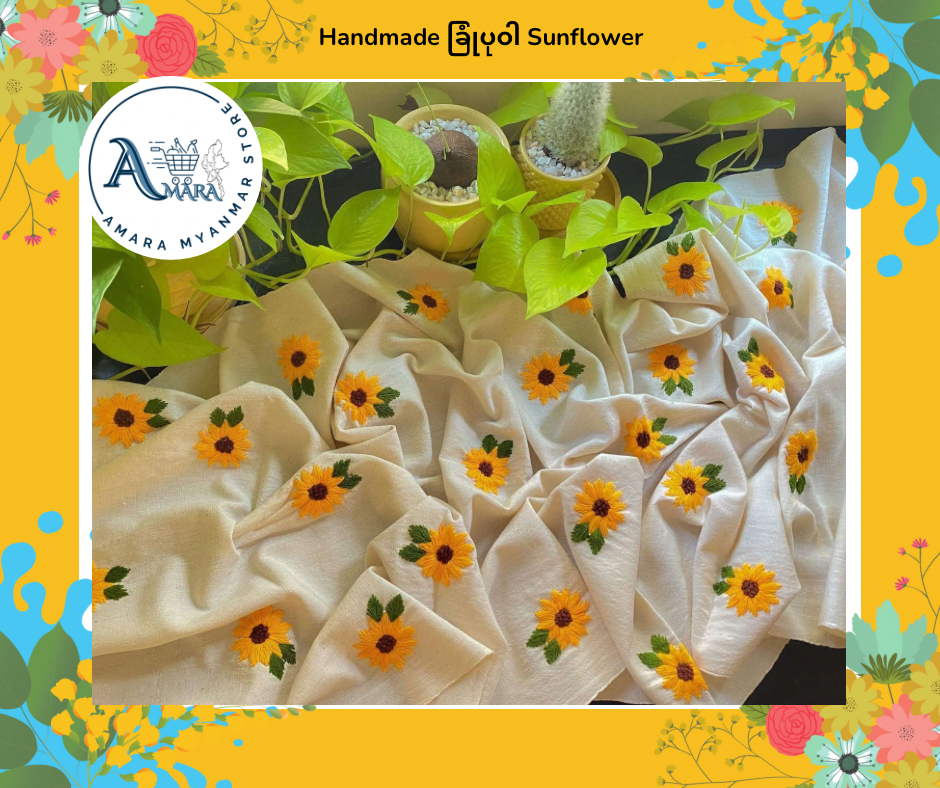 Handmade ခြုံပုဝါ 100% Cotton