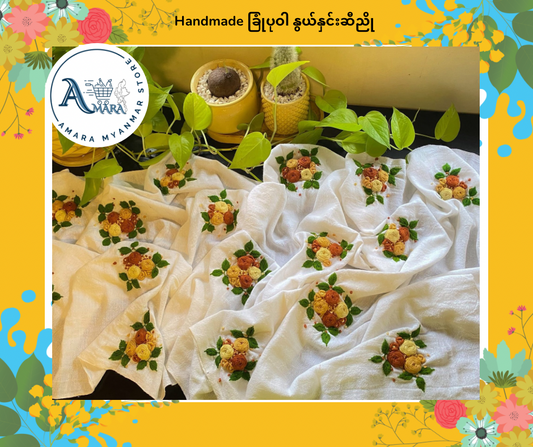 Handmade ခြုံပုဝါ 100% Cotton