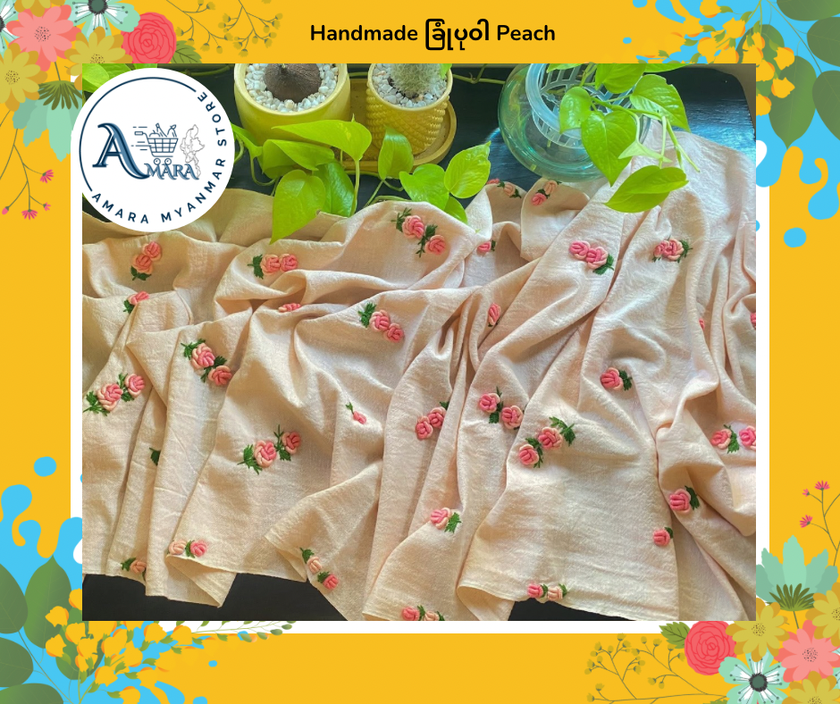 Handmade ခြုံပုဝါ 100% Cotton