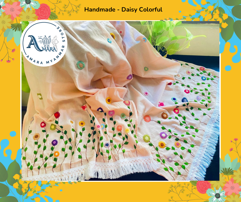 Handmade ချည်ပုဝါ 100% Cotton