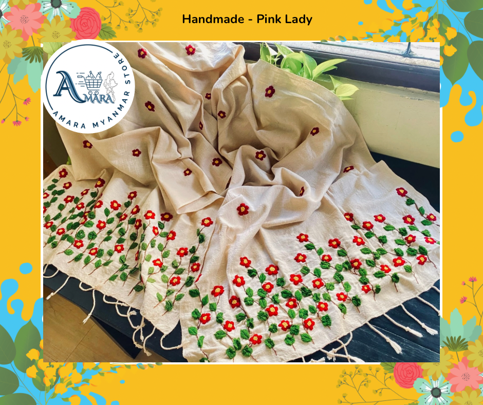 Handmade ချည်ပုဝါ 100% Cotton