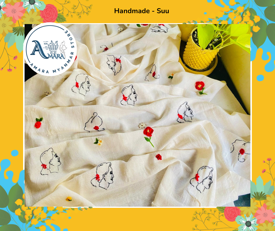 Handmade ချည်ပုဝါ 100% Cotton